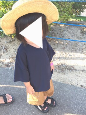 「SENSE OF PLACE by URBAN RESEARCH（センスオブプレイスバイアーバンリサーチ）のアイテム（その他パンツ、ブラウン系）」を使った、Hiroko Fさん（レディース・156cm）の夏コーディネート
