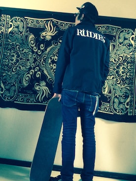 「RUDIE'S（ルーディーズ）のアイテム（ジャケット/アウター）」を使った、JOKERさん（メンズ・175cm）の冬コーディネート