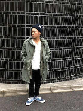 「アイテム（モッズコート）」を使った、Urusidairaさん（メンズ・166cm）の秋コーディネート