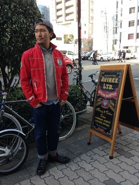 「AVIREX（アヴィレックス）のアイテム（キャップ）」を使った、Urusidairaさん（メンズ・166cm）の春コーディネート