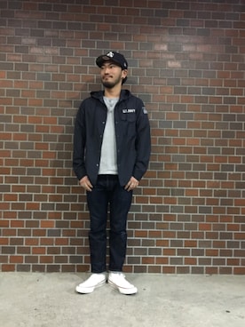 「TYPE BLUE（タイプブルー）のアイテム（パンツ）」を使った、Urusidairaさん（メンズ・166cm）の冬コーディネート