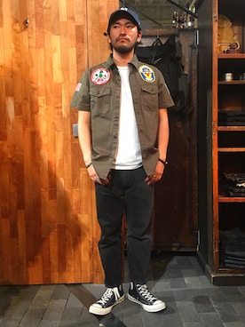 「アーミー」｜Urusidairaさん（メンズ・166cm）の春コーディネート