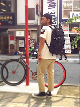 「自転車スタイル」｜Urusidairaさん（メンズ・166cm）の夏コーディネート