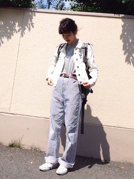 「POINTER（ポインター ）のアイテム」を使った、くぼたれんさん（レディース・167cm）の春コーディネート
