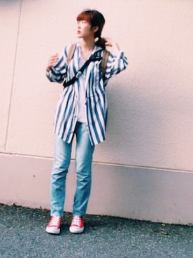 「M・A・C（マック）のアイテム（その他アウター）」を使った、くぼたれんさん（レディース・167cm）の夏コーディネート