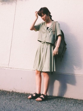 「VICKY（ビッキー）のアイテム（その他）」を使った、くぼたれんさん（レディース・167cm）の夏コーディネート