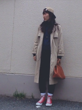 「vabelogue（ヴァベローグ）のアイテム」を使った、くぼたれんさん（レディース・168cm）の冬コーディネート