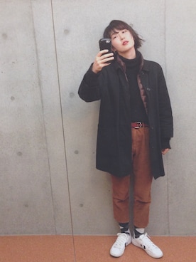 「vabelogue（ヴァベローグ）のアイテム」を使った、くぼたれんさん（レディース・168cm）の冬コーディネート