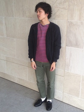 「アイテム（バングル/リストバンド）」を使った、RYOJI IWAKIさん（メンズ・163cm・20代）の秋コーディネート