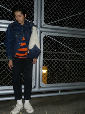 「文化服装学院」｜「アイテム（ジャケット/アウター）」を使った、RYOJI IWAKIさん（メンズ・163cm）の秋コーディネート