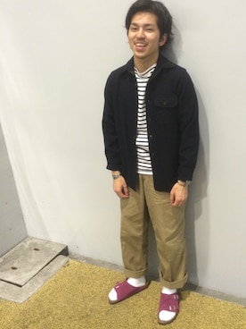 「アイテム（バングル/リストバンド）」を使った、RYOJI IWAKIさん（メンズ・163cm・20代）の秋コーディネート