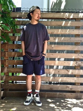 「C.E.L.STORE（セルストア）のアイテム（シューズ）」を使った、kitazawaさん（メンズ・175cm）の夏コーディネート