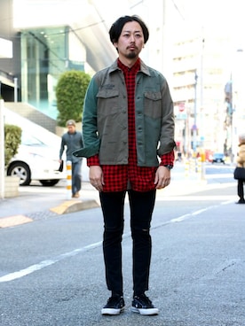 「SALTWATER COWBOY（ソルトウォーターカウボーイ）のアイテム」を使った、kitazawaさん（メンズ・175cm）の冬コーディネート
