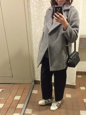 「LOUNGEDRESS（ラウンジドレス）のアイテム（その他アウター）」を使った、ぴのこさん（レディース・164cm）の冬コーディネート
