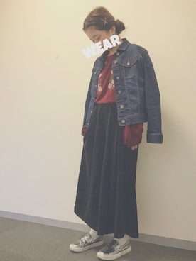 「バルーンスリーブ」｜しーちゃん☺︎さん（レディース・152cm）の秋コーディネート