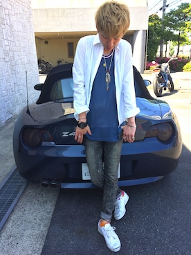 「BMW（ビーエムダブリュー）のアイテム」を使った、たけちぇる！さん（メンズ・178cm）の夏コーディネート