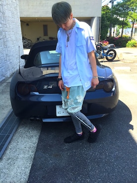 「BMW（ビーエムダブリュー）のアイテム」を使った、たけちぇる！さん（メンズ・178cm）の夏コーディネート