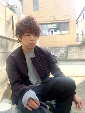 「LAD MUSICIAN（ラッドミュージシャン）のアイテム（ナイロンジャケット）」を使った、みーや🐻さん（メンズ・172cm）の冬コーディネート
