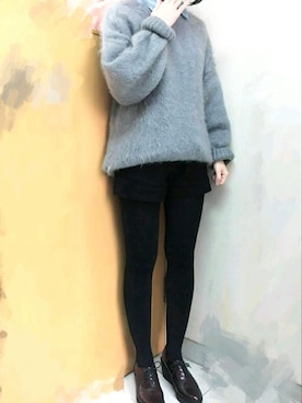 「initial（イニシャル）のアイテム（ニット/セーター）」を使った、Elenaさん（レディース・160cm）の冬コーディネート