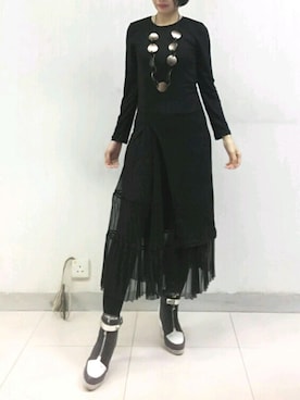 「initial（イニシャル）のアイテム（ワンピース/ドレス）」を使った、Elenaさん（レディース・160cm）の冬コーディネート