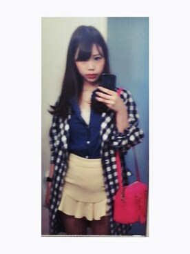 「SNIDEL（スナイデル）の7分袖トレンチジャケット（トレンチコート、ホワイト系）」を使った、mmmichanneさん（レディース・155cm）の秋コーディネート