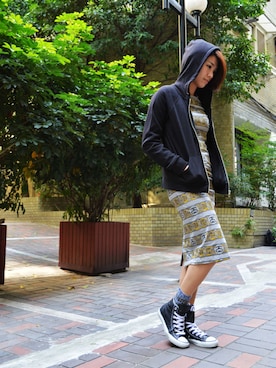 「stussywomen」｜「アイテム（ワンピース/ドレス）」を使った、StussyTaiwanさん（レディース・163cm）の冬コーディネート