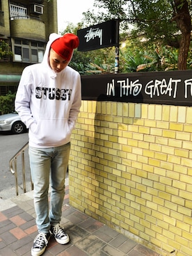 「アイテム（その他トップス）」を使った、StussyTaiwanさん（メンズ・184cm・20代）の冬コーディネート
