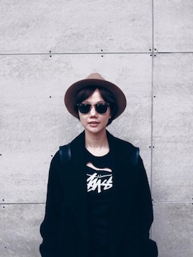 「stussy」｜StussyTaiwanさん（レディース・165cm）の冬コーディネート