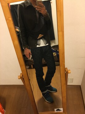 「NR.FLAG（エヌアールフラッグ）のアイテム（ジャケット/アウター）」を使った、Lさん（メンズ・183cm）の秋コーディネート