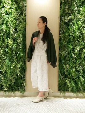 「Paradise Picnic（パラダイスピクニック）のアイテム（ジャケット/アウター）」を使った、maeさん（レディース・158cm）の春コーディネート