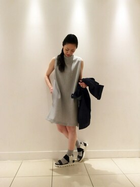 「くつした」｜「アイテム（アクセサリー）」を使った、maeさん（レディース・158cm）の春コーディネート