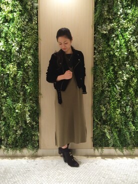 「Paradise Picnic（パラダイスピクニック）のアイテム（ジャケット/アウター）」を使った、maeさん（レディース・158cm）の秋コーディネート