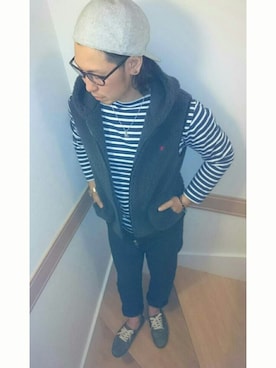 「SAINT JAMES（セントジェームス）のアイテム」を使った、HＨさん（メンズ・171cm）の冬コーディネート