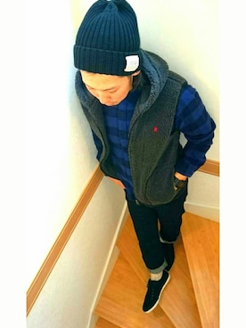 「アイテム（その他アウター）」を使った、HＨさん（メンズ・171cm・20代）の冬コーディネート