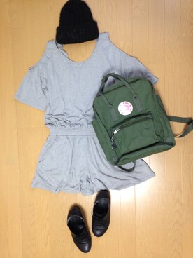 「オープンショルダー」｜「アイテム（つなぎ/オールインワン）」を使った、NAOさん（レディース・152cm）の夏コーディネート