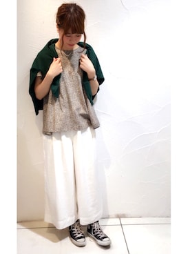 「コンバース ハイカット」｜pualcecinkobesogoさん（レディース・160cm）の春コーディネート