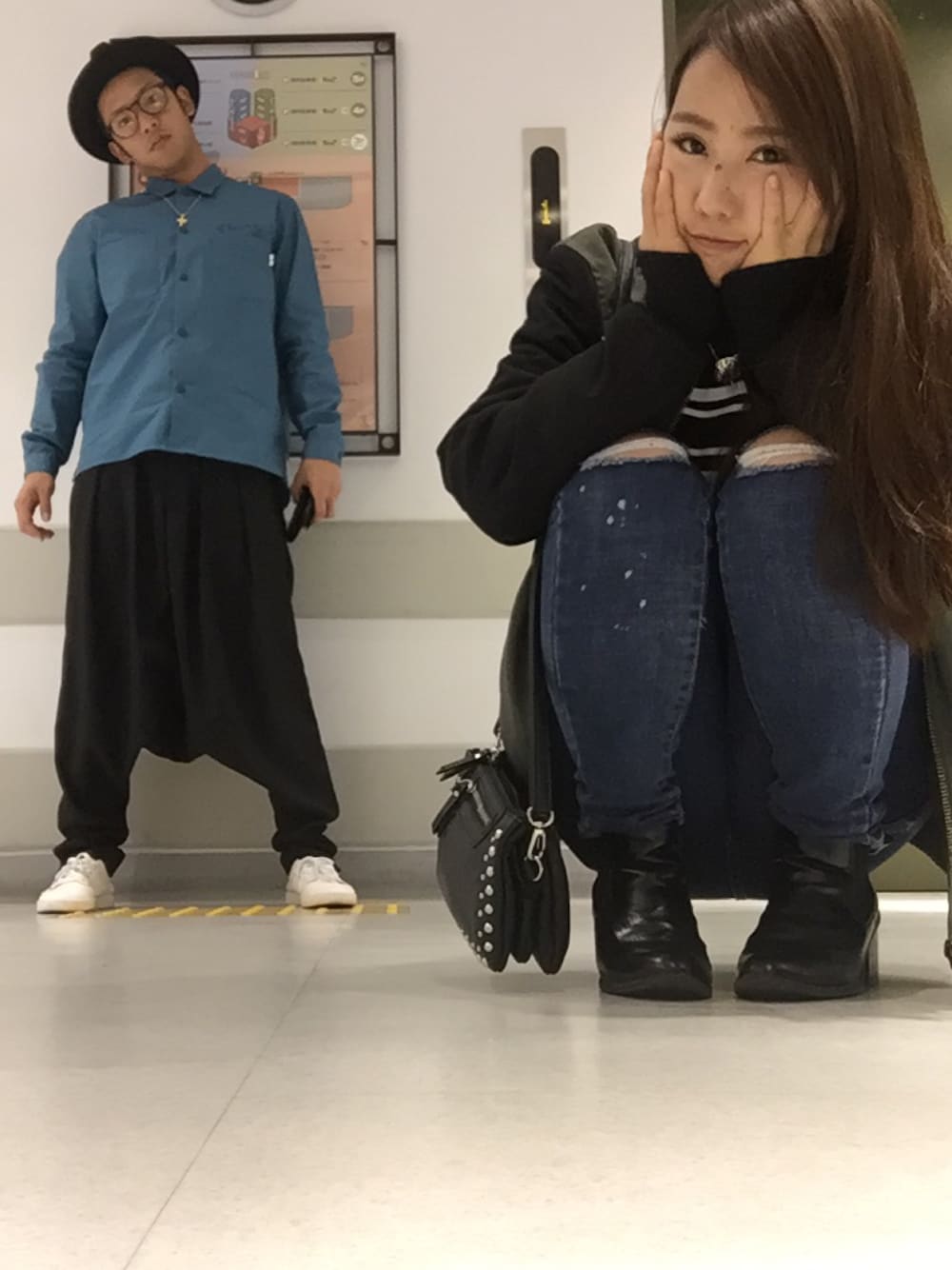 「nubian、TTAGGG、SUPRA」｜「skingraftのアイテム（その他パンツ、ブラック系）」を使った、U字#CREAMTEAMさん（メンズ・168cm）の秋コーディネートの1枚目の写真