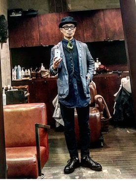 「ローカット」｜「アイテム（ジャケット/アウター）」を使った、e-wamoさん（メンズ・173cm）の春コーディネート