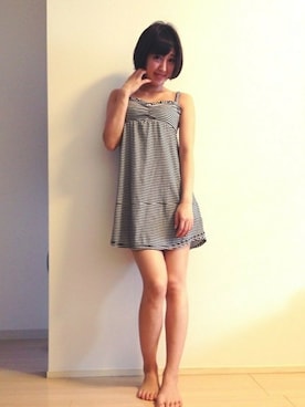「ROXY（ロキシー）のアイテム（ワンピース/ドレス）」を使った、MANAKAさん（レディース・160cm）の夏コーディネート