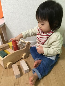 nato☆さん(キッズ・70cm)の冬コーディネート