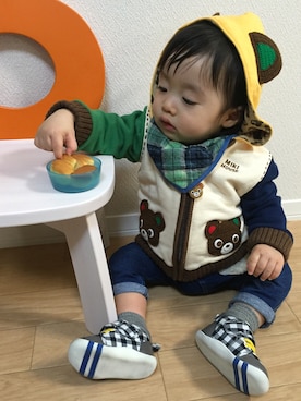 nato☆さん（キッズ・70cm）の冬コーディネート