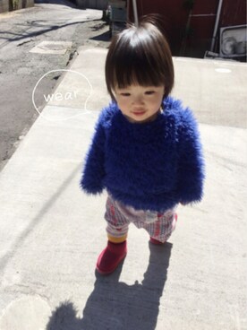 「MoL（モル）のアイテム（パンツ）」を使った、nato☆さん（キッズ・80cm）の春コーディネート