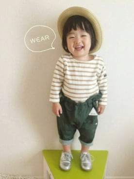 「MoL（モル）のアイテム（パンツ）」を使った、nato☆さん（キッズ・80cm）の春コーディネート