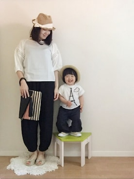 「ODETTE E ODILE（オデットエオディール）のアイテム」を使った、nato☆さん（キッズ・80cm）の春コーディネート