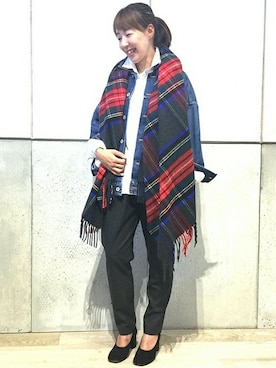 「ジョンストンズ」｜「アイテム（ブルゾン）」を使った、JOURNAL STANDARD Lady's 自由が丘店　スタッフCさん（メンズ・158cm）の秋コーディネート