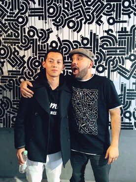 「REMIX（リミックス）のアイテム（ジャージ）」を使った、James Huangさん（メンズ・170cm）の夏コーディネート