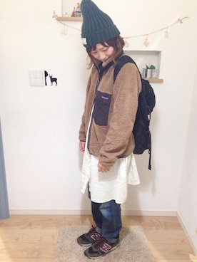 「patagonia」｜「アイテム（シャツワンピース）」を使った、misayoさん（レディース・160cm）の秋コーディネート