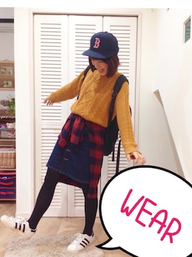 「スーパースター」｜「アイテム（シャツワンピース）」を使った、misayoさん（レディース・160cm）の冬コーディネート