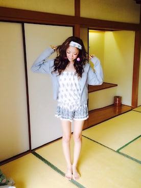「ROYAL PARTY（ロイヤルパーティー）のアイテム（つなぎ/オールインワン）」を使った、3児mama／achaさん（レディース・162cm）の春コーディネート