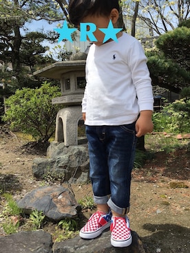 「DIESEL KIDS」｜「アイテム（パンツ）」を使った、RaiKINGさん（キッズ・90cm）の春コーディネート